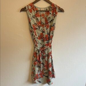 A New Day Green Floral Mini Dress